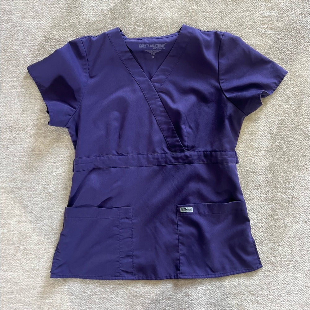 Grey's Anatomy Women's Purple Scrub Top